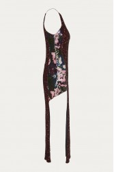 NIDODILEDA Allison Dress Μπορντώ Παγέτα Φόρεμα