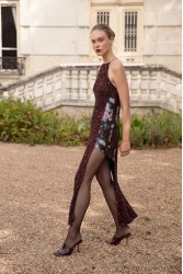 NIDODILEDA Allison Dress Μπορντώ Παγέτα Φόρεμα