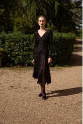 NIDODILEDA Amira Dress Μαύρο Φόρεμα με Παγέτα