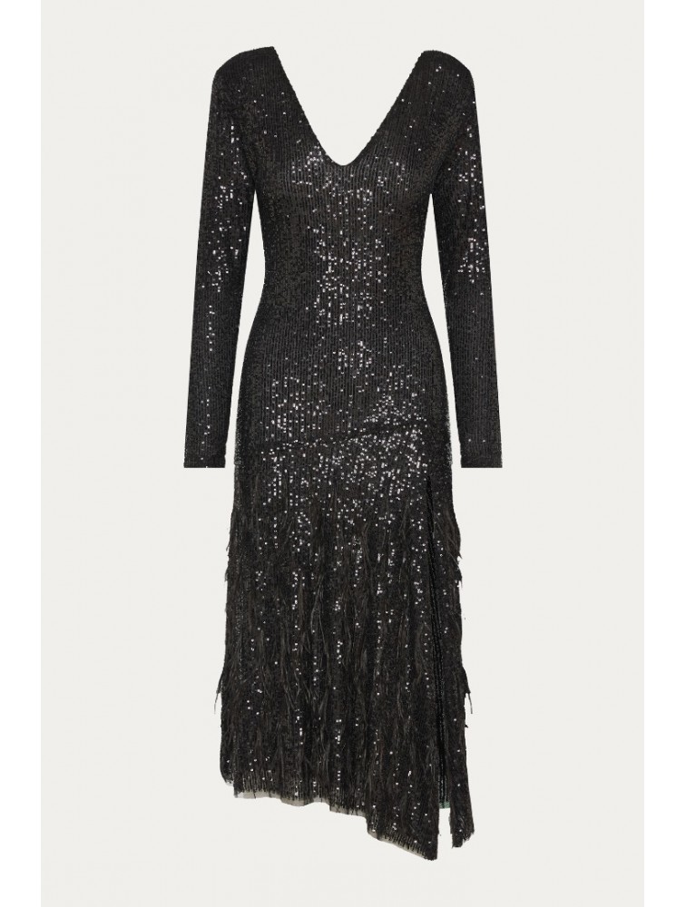 NIDODILEDA Amira Dress Μαύρο Φόρεμα με Παγέτα