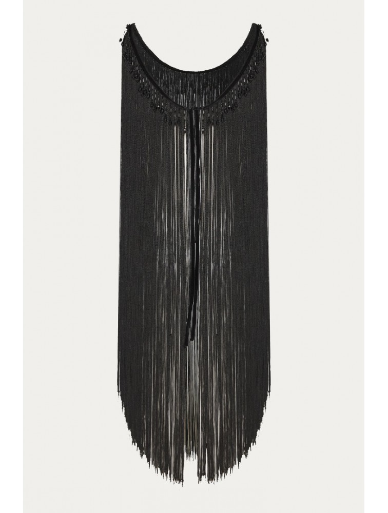 NIDODILEDA bonnet Multiwear Piece Μαύρο Τοπ με Κρόσια