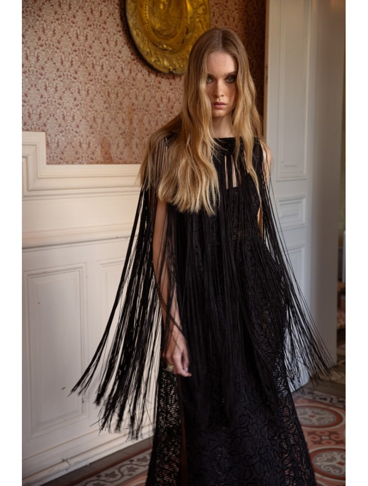 NIDODILEDA bonnet Multiwear Piece Μαύρο Τοπ με Κρόσια