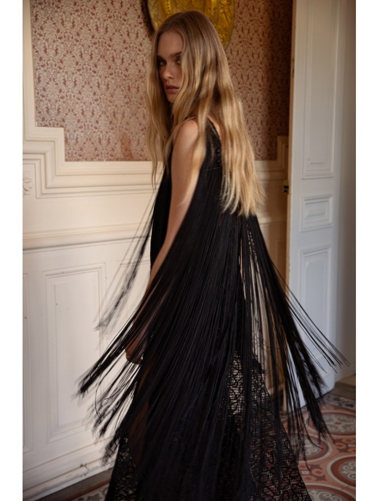 NIDODILEDA bonnet Multiwear Piece Μαύρο Τοπ με Κρόσια