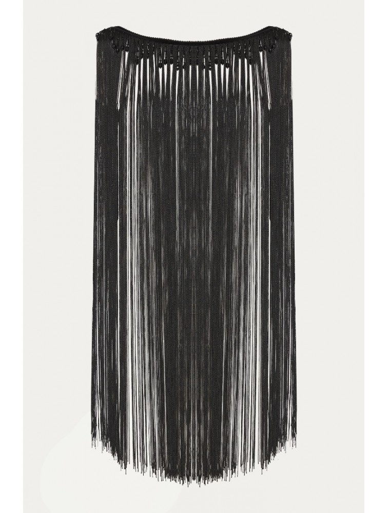 NIDODILEDA bonnet Multiwear Piece Μαύρο Τοπ με Κρόσια