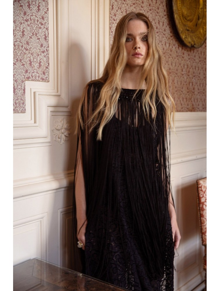 NIDODILEDA bonnet Multiwear Piece Μαύρο Τοπ με Κρόσια