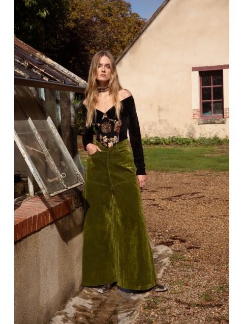 NIDODILEDA Brave Pants Βελουτέ Πράσινη Παντελόνα