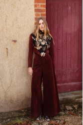 NIDODILEDA Brave Pants Βελουτέ Μπορντώ Παντελόνα