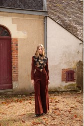 NIDODILEDA Brave Pants Βελουτέ Μπορντώ Παντελόνα