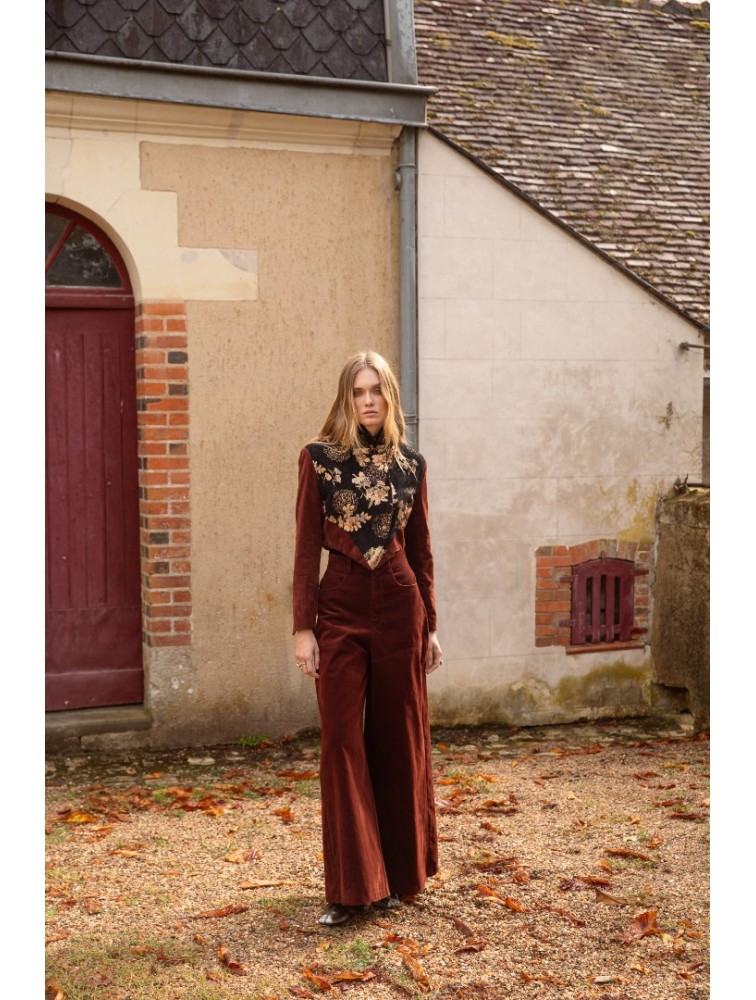 NIDODILEDA Brave Pants Βελουτέ Μπορντώ Παντελόνα