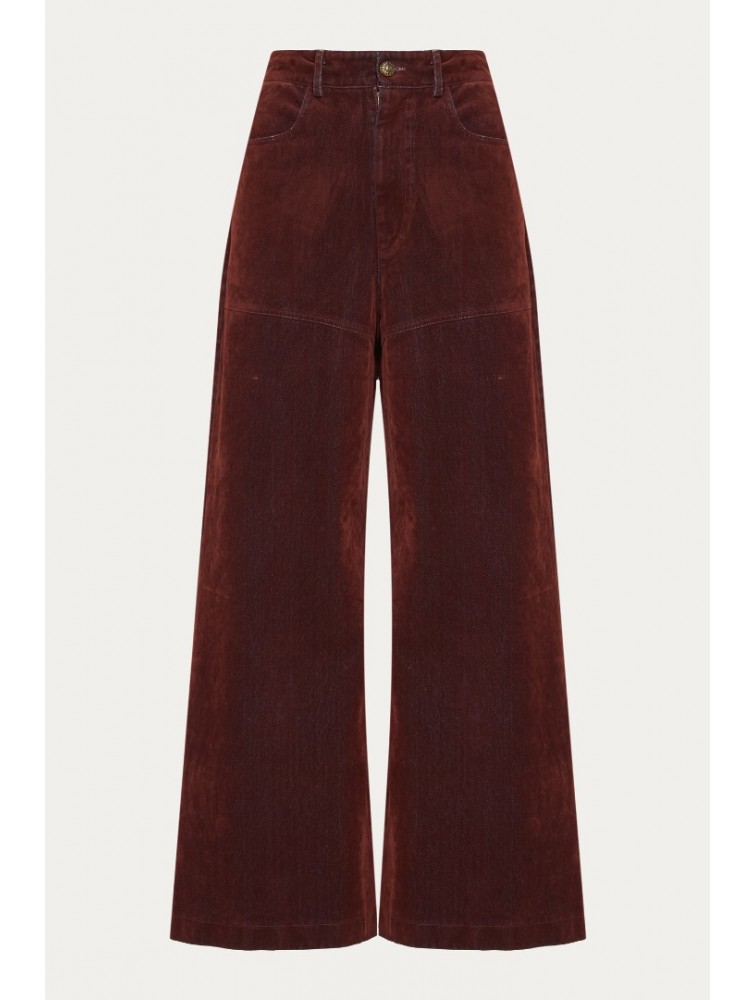 NIDODILEDA Brave Pants Βελουτέ Μπορντώ Παντελόνα