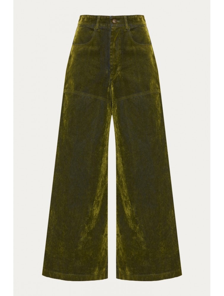 NIDODILEDA Brave Pants Βελουτέ Πράσινη Παντελόνα