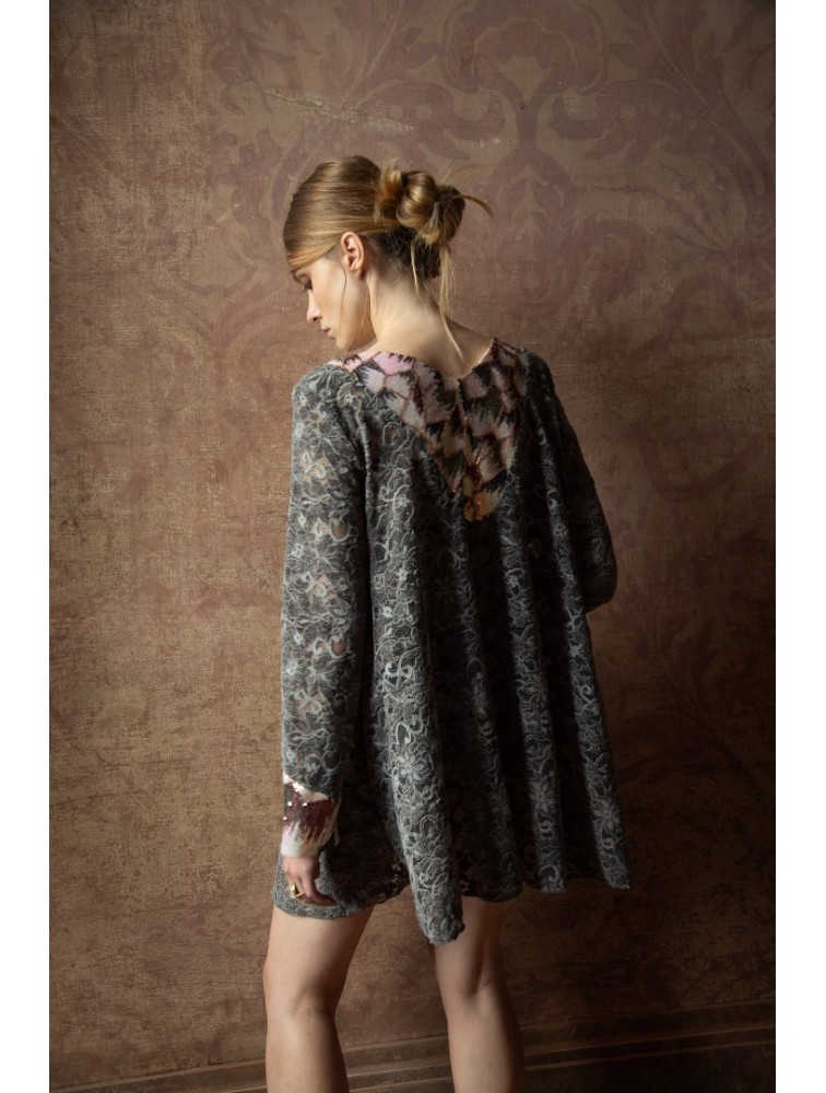 NIDODILEDA Caden Dress Γκρι Παγετένιο Φόρεμα