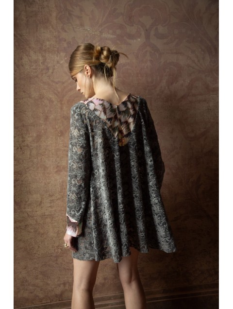 NIDODILEDA Caden Dress Γκρι Παγετένιο Φόρεμα
