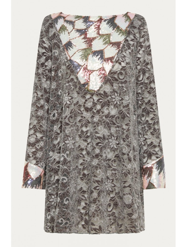 NIDODILEDA Caden Dress Γκρι Παγετένιο Φόρεμα