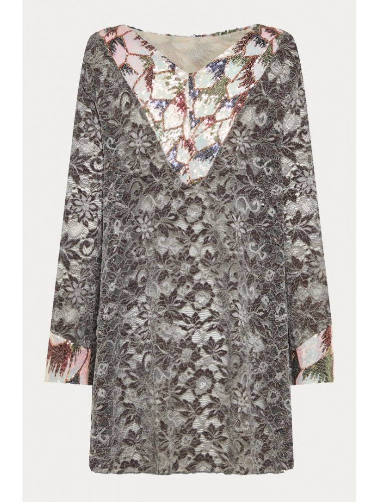 NIDODILEDA Caden Dress Γκρι Παγετένιο Φόρεμα