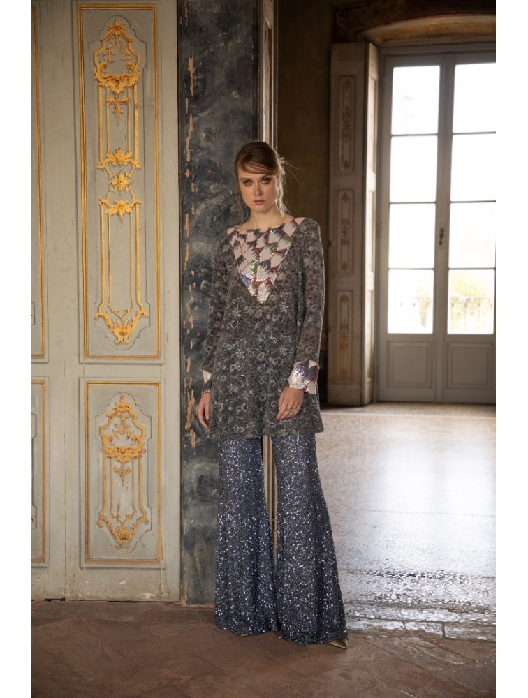 NIDODILEDA Caden Dress Γκρι Παγετένιο Φόρεμα