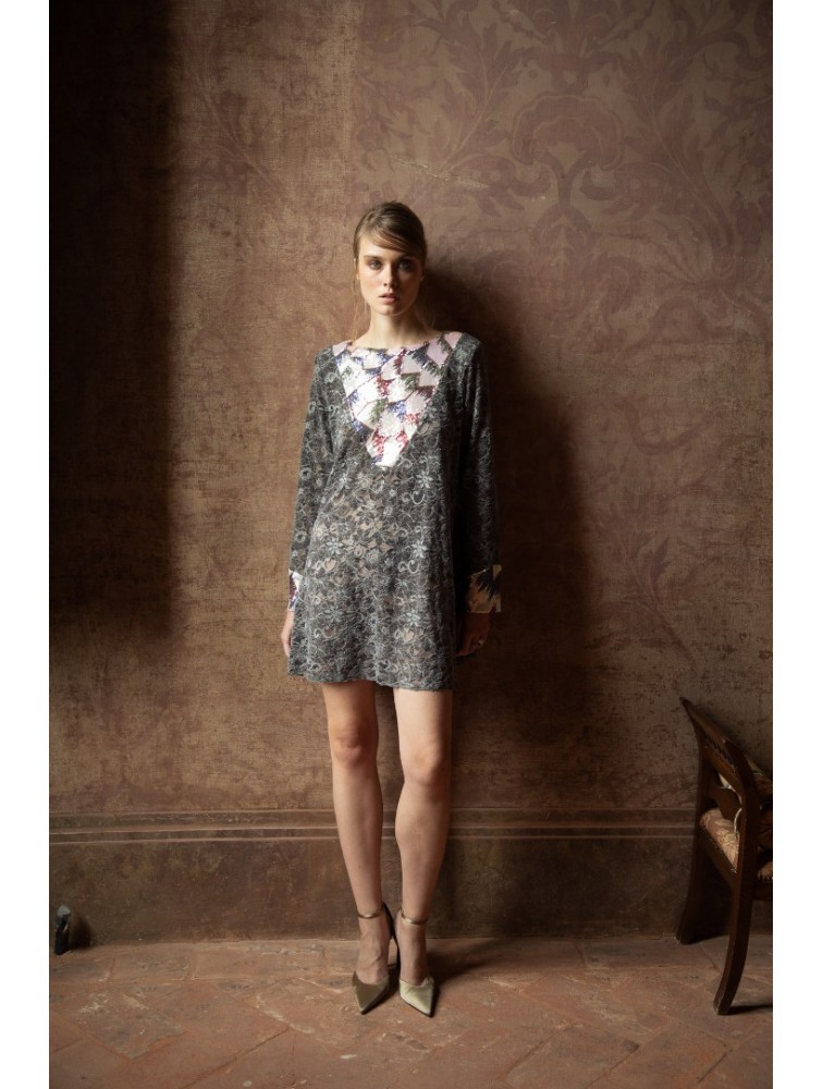 NIDODILEDA Caden Dress Γκρι Παγετένιο Φόρεμα