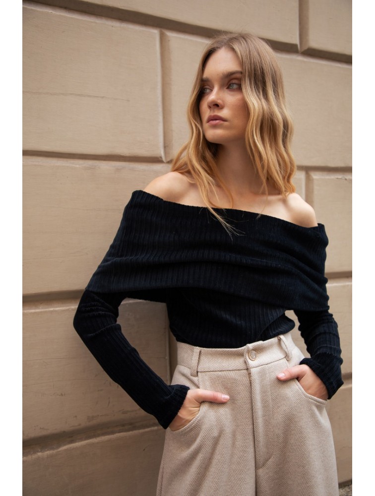 NIDODILEDA Carl Pants Ψηλόμεση Μπεζ Παντελόνα