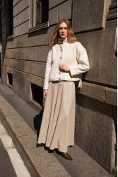 NIDODILEDA Carl Pants Ψηλόμεση Μπεζ Παντελόνα