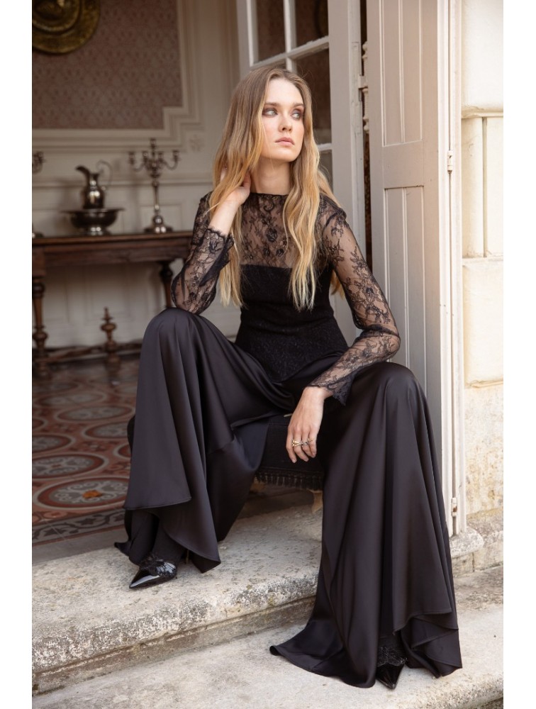 NIDODILEDA Celine Corset Μαύρο Φλοράλ Κορσές