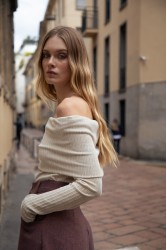 NIDODILEDA Cole Top Off White Εκρού Τοπ