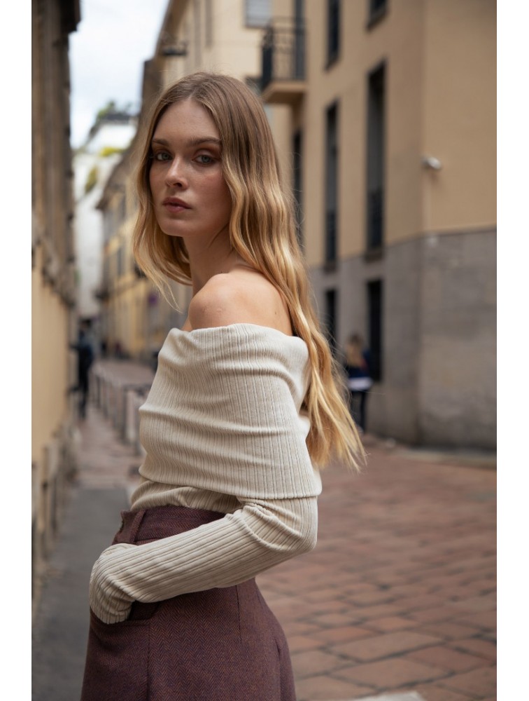 NIDODILEDA Cole Top Off White Εκρού Τοπ