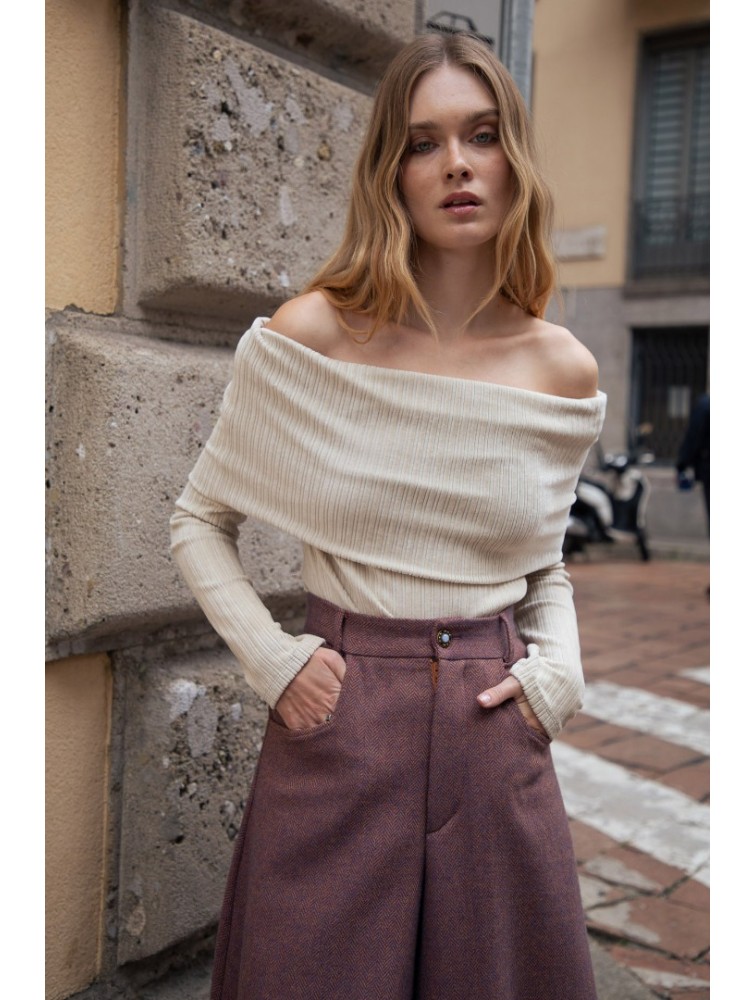 NIDODILEDA Cole Top Off White Εκρού Τοπ