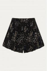 NIDODILEDA Eden Shorts Μαύρη Παγέτα Σορτς