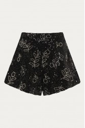 NIDODILEDA Eden Shorts Μαύρη Παγέτα Σορτς