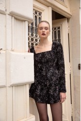 NIDODILEDA Eden Shorts Μαύρη Παγέτα Σορτς