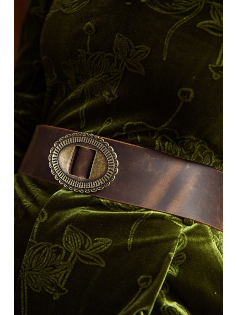 NIDODILEDA Elvor Belt Ταμπά Δερμάτινη Ζώνη