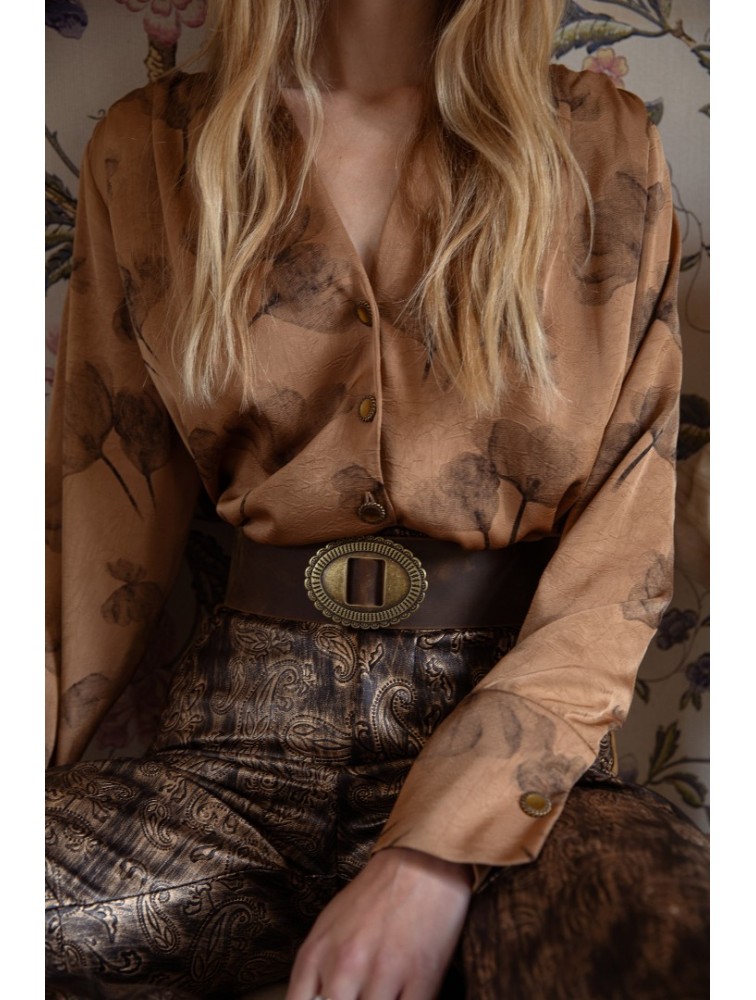 NIDODILEDA Elvor Belt Ταμπά Δερμάτινη Ζώνη