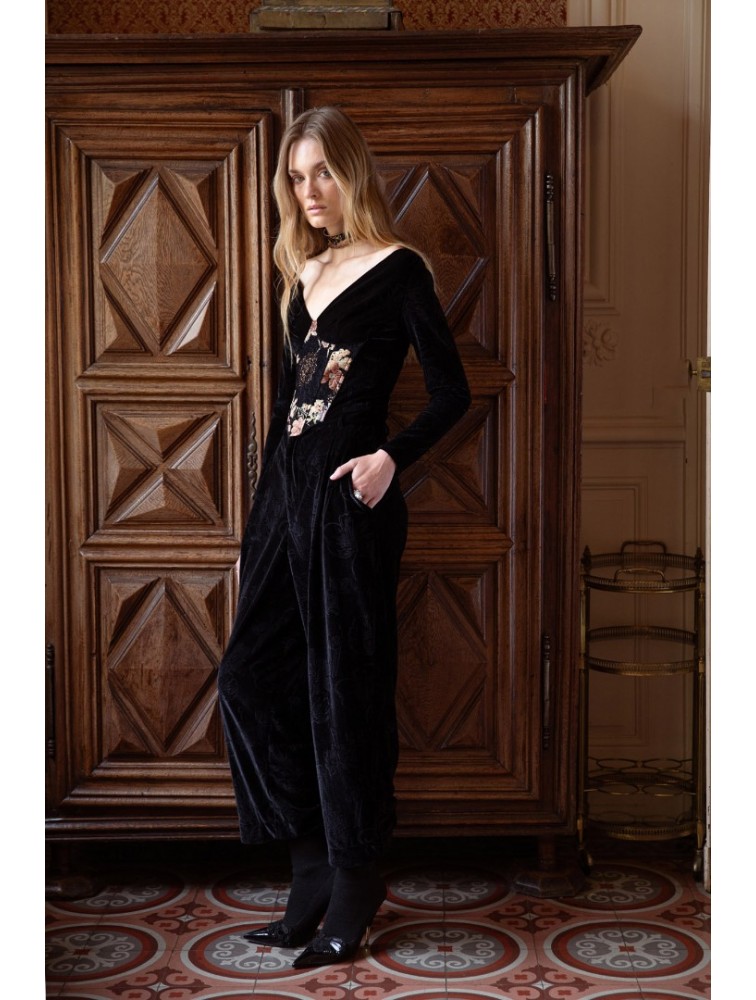 NIDODILEDA Everett Pants Μαύρη Βελουτέ Παντελόνα