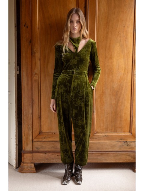 NIDODILEDA Everett Pants Πράσινη Βελουτέ Παντελόνα