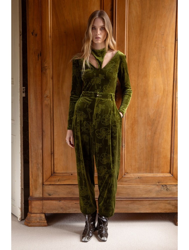 NIDODILEDA Everett Pants Πράσινη Βελουτέ Παντελόνα