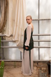 NIDODILEDA Elowen Dress Devore Εκρού Φόρεμα