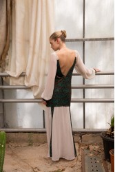 NIDODILEDA Elowen Dress Devore Εκρού Φόρεμα