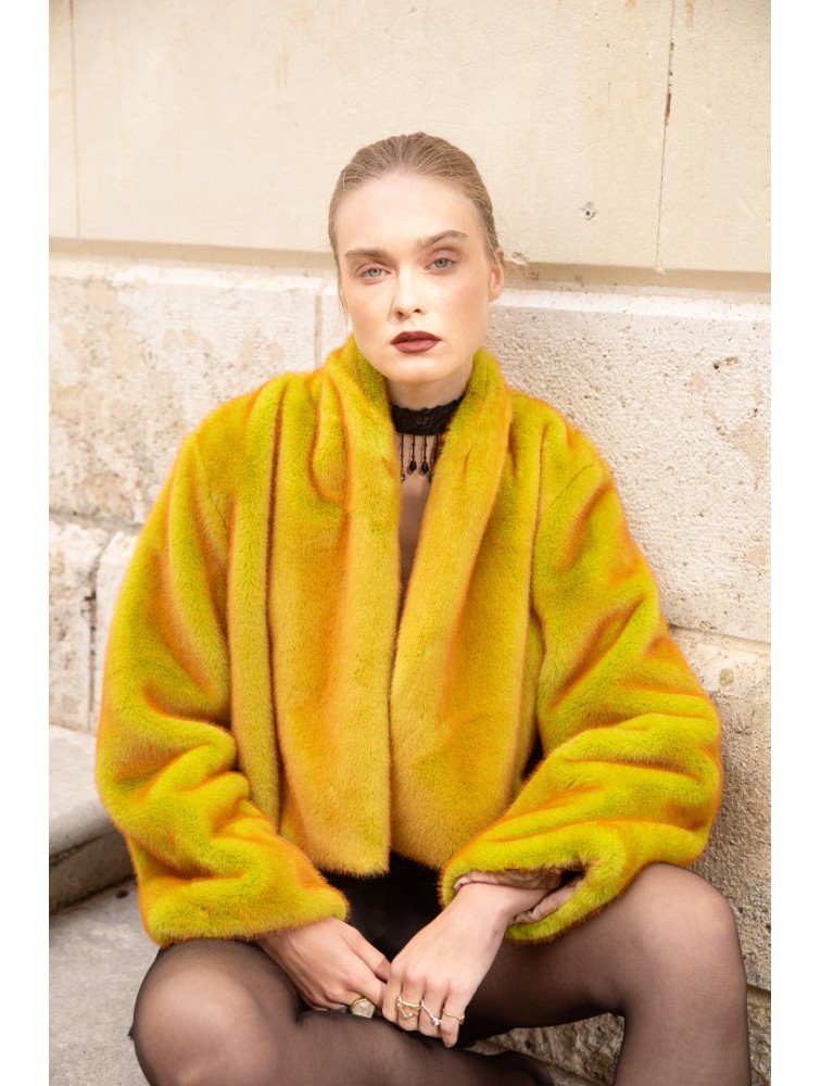 NIDODILEDA Giselle Crop Fur Γούνα Διπλής Όψης