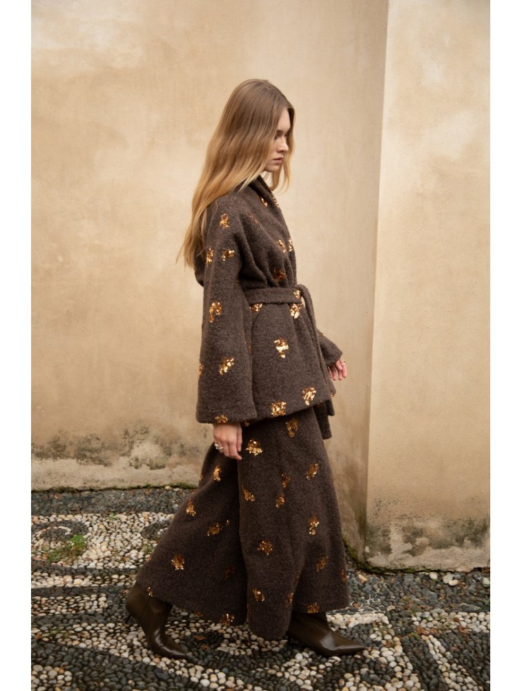 NIDODILEDA Gordon Cardigan Καφέ Ζακέτα