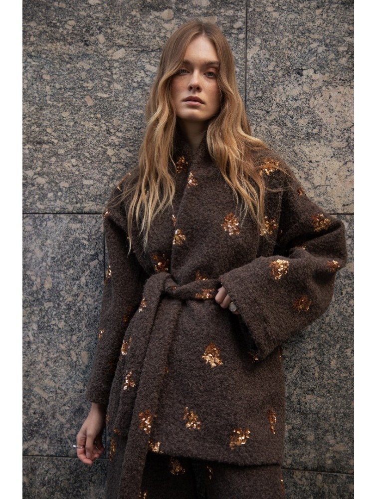 NIDODILEDA Gordon Cardigan Καφέ Ζακέτα