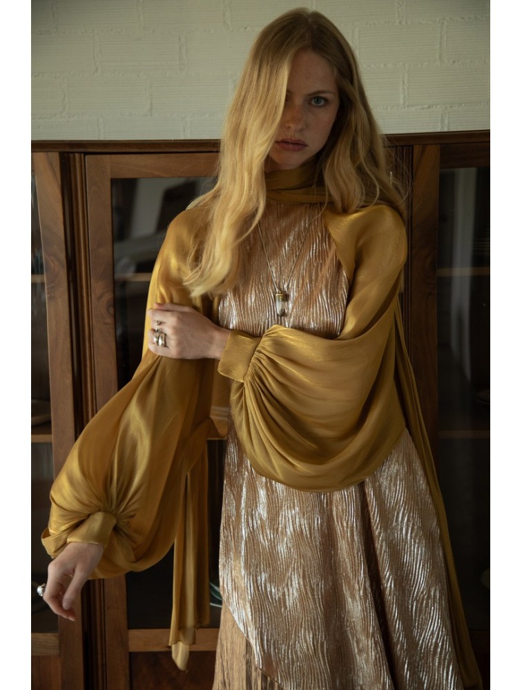 NIDODILEDA Grant Top Dress Assymetric Pleated
