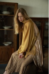 NIDODILEDA Grant Top Dress Assymetric Pleated