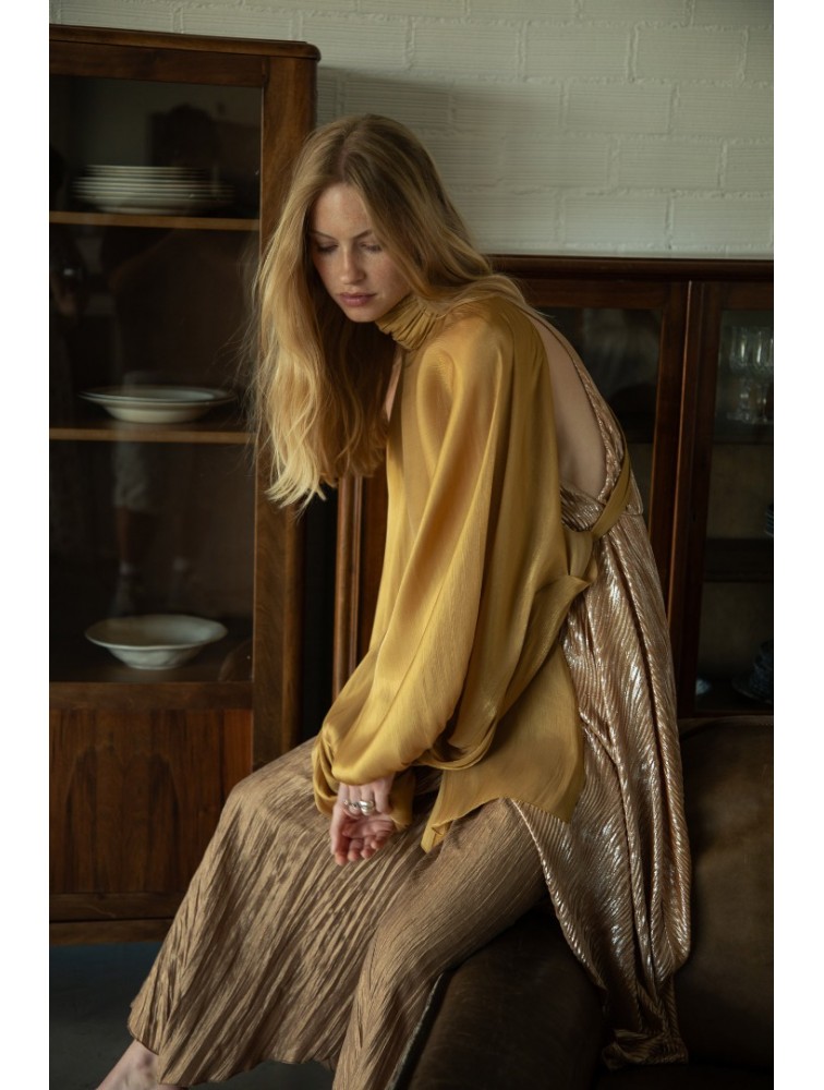 NIDODILEDA Grant Top Dress Assymetric Pleated