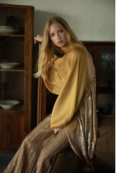 NIDODILEDA Grant Top Dress Assymetric Pleated