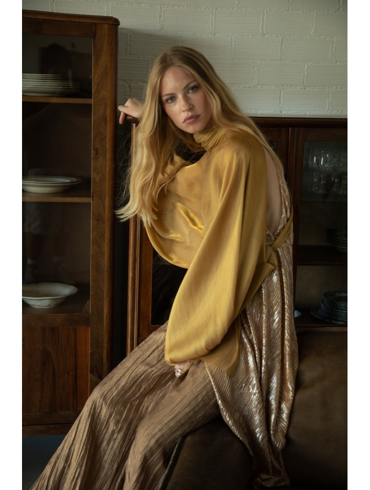 NIDODILEDA Grant Top Dress Assymetric Pleated
