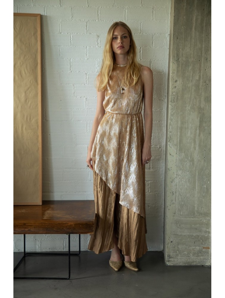 NIDODILEDA Grant Top Dress Assymetric Pleated
