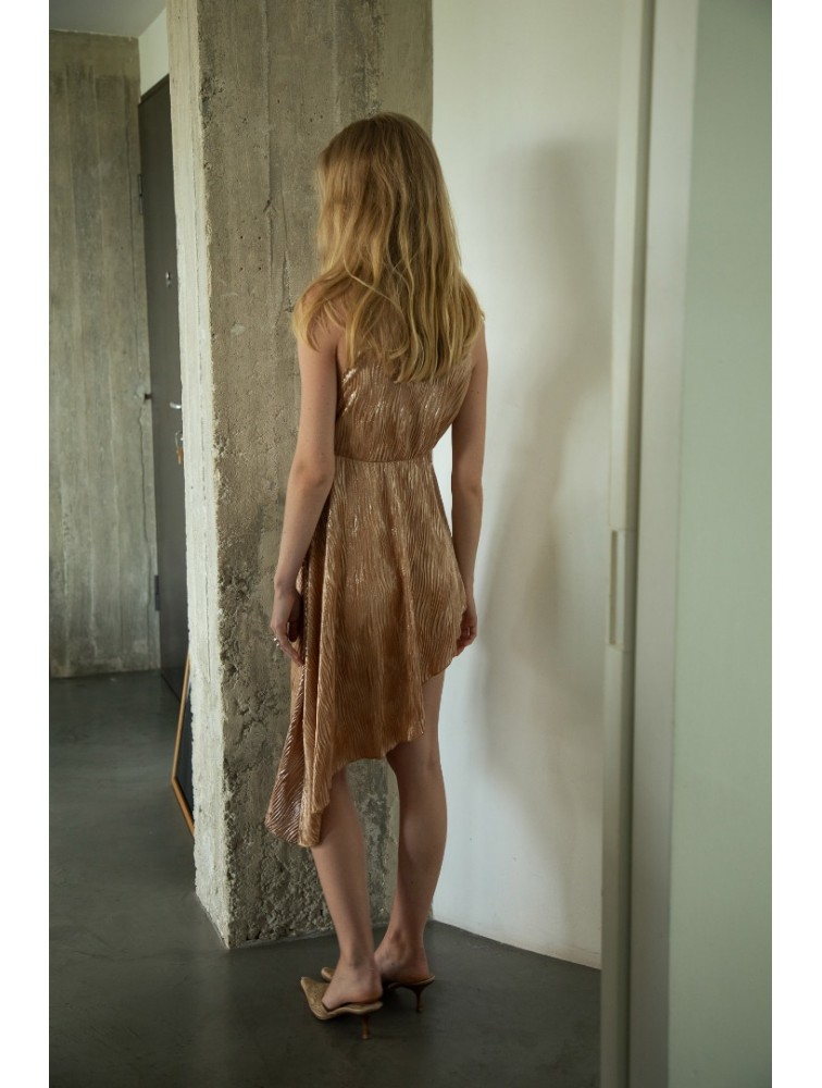 NIDODILEDA Grant Top Dress Assymetric Pleated
