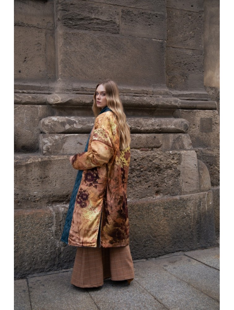 NIDODILEDA Harvey Coat Μπλε Παλτό Διπλής Όψης