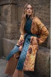 NIDODILEDA Harvey Coat Μπλε Παλτό Διπλής Όψης