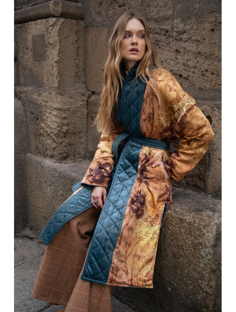 NIDODILEDA Harvey Coat Μπλε Παλτό Διπλής Όψης